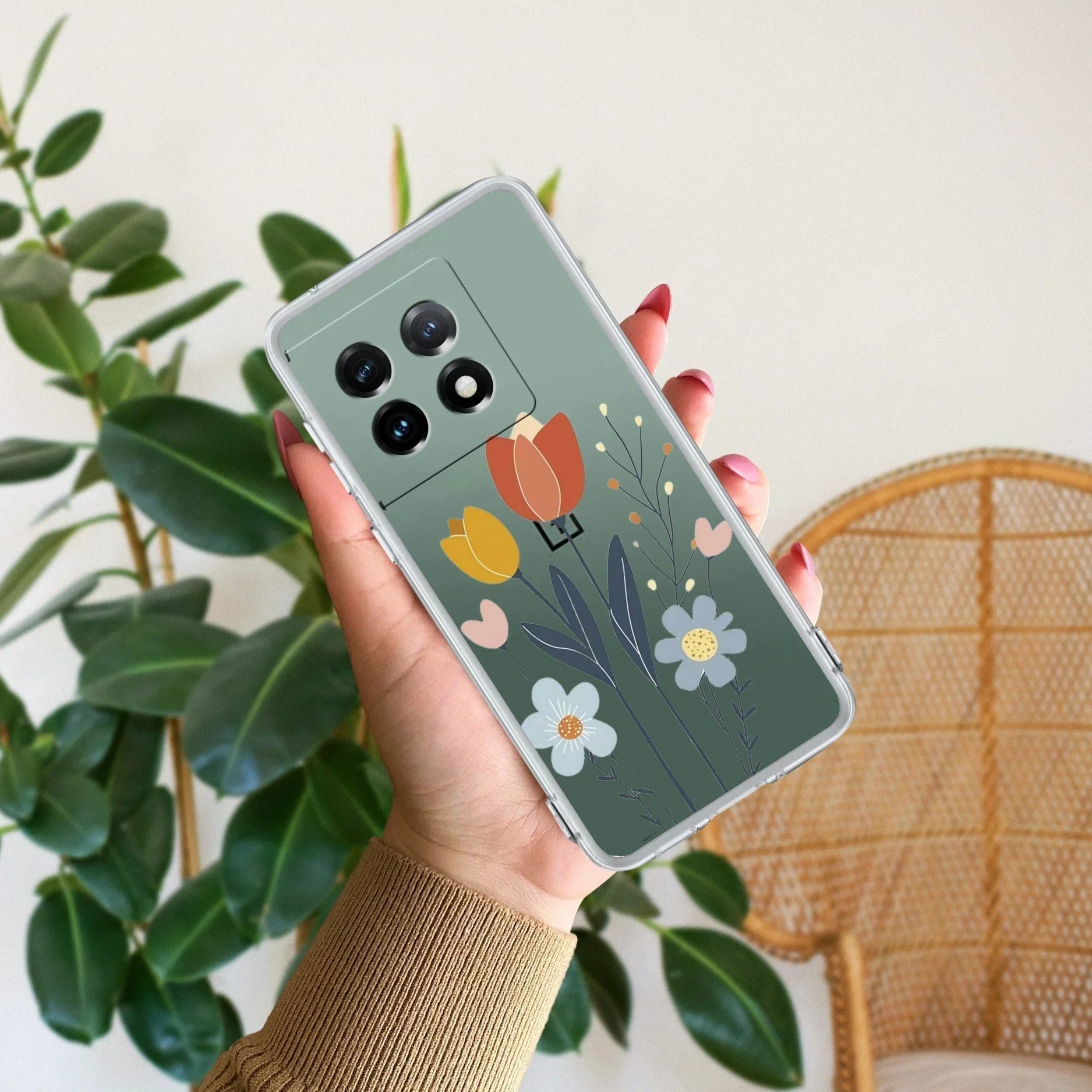 Minimal Flora Anti Yellow Case For OnePlus 11R 5G