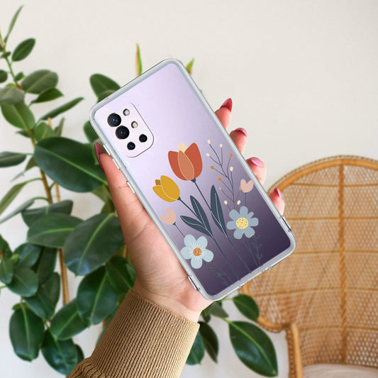 Minimal Flora Transparent Silicon Case For OnePlus
