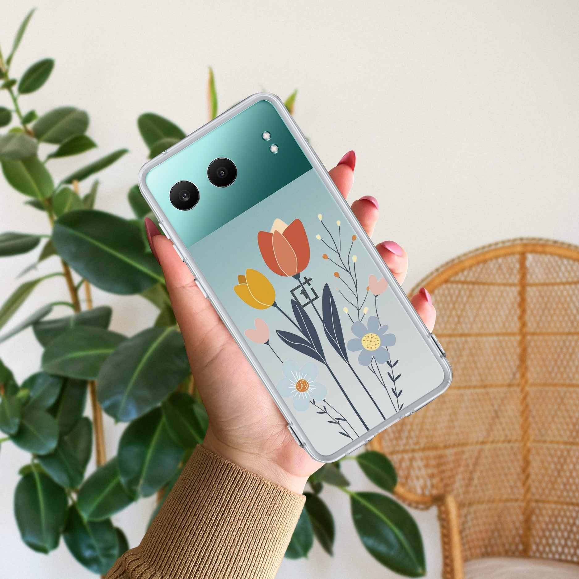Minimal Flora Anti Yellow Case For OnePlus Nord 4 5G