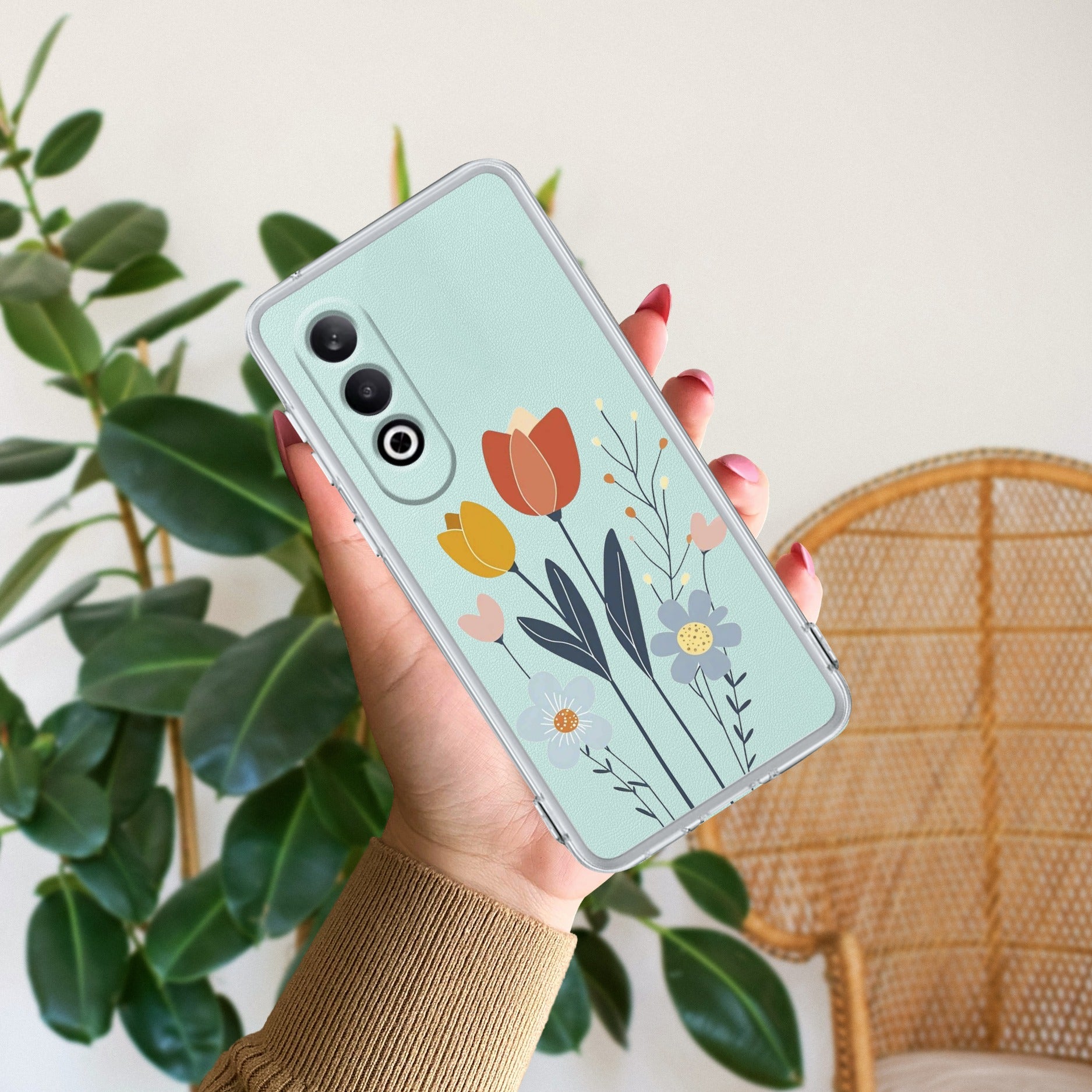 Minimal Flora Anti Yellow Case For OnePlus Nord CE 4 5G
