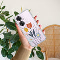 Minimal Flora Transparent Silicon Case For Oppo F25 Pro 5G