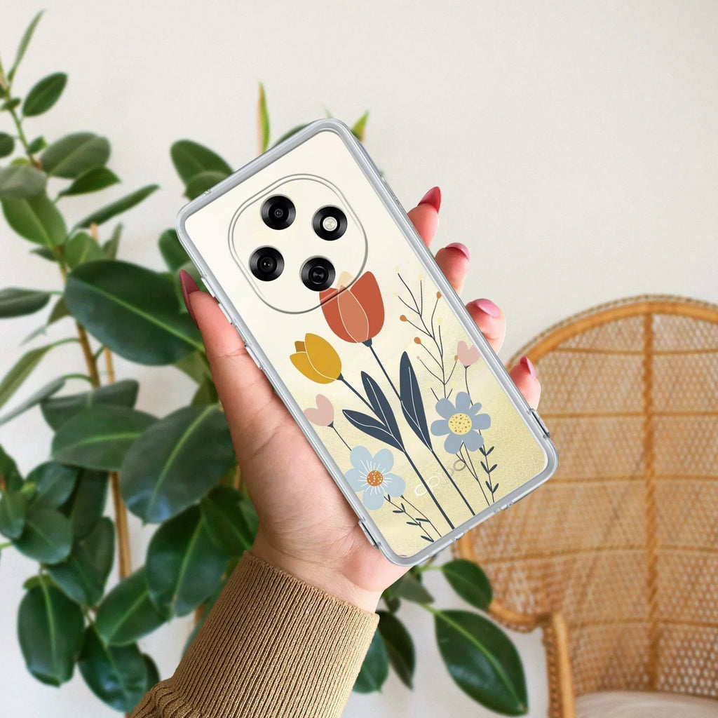 Minimal Flora Anti Yellow Case For Oppo F31 Pro 5G