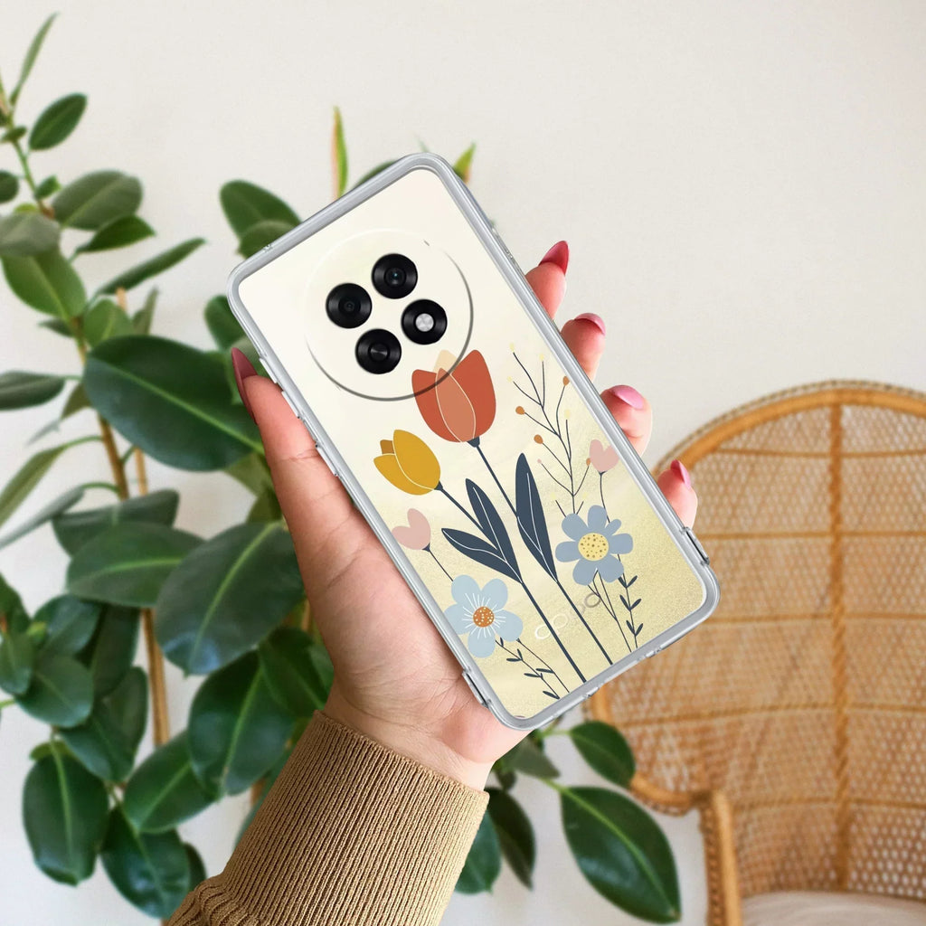 Minimal Flora Anti Yellow Case For Oppo F31 Pro Plus 5G