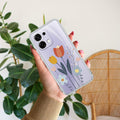Minimal Flora Transparent Silicon Case For Oppo F33 5G