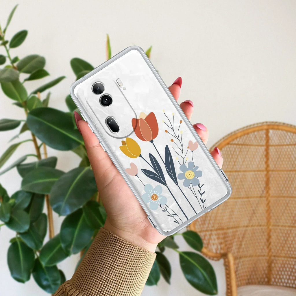 Minimal Flora Anti Yellow Case For Oppo Reno 11 Pro 5G