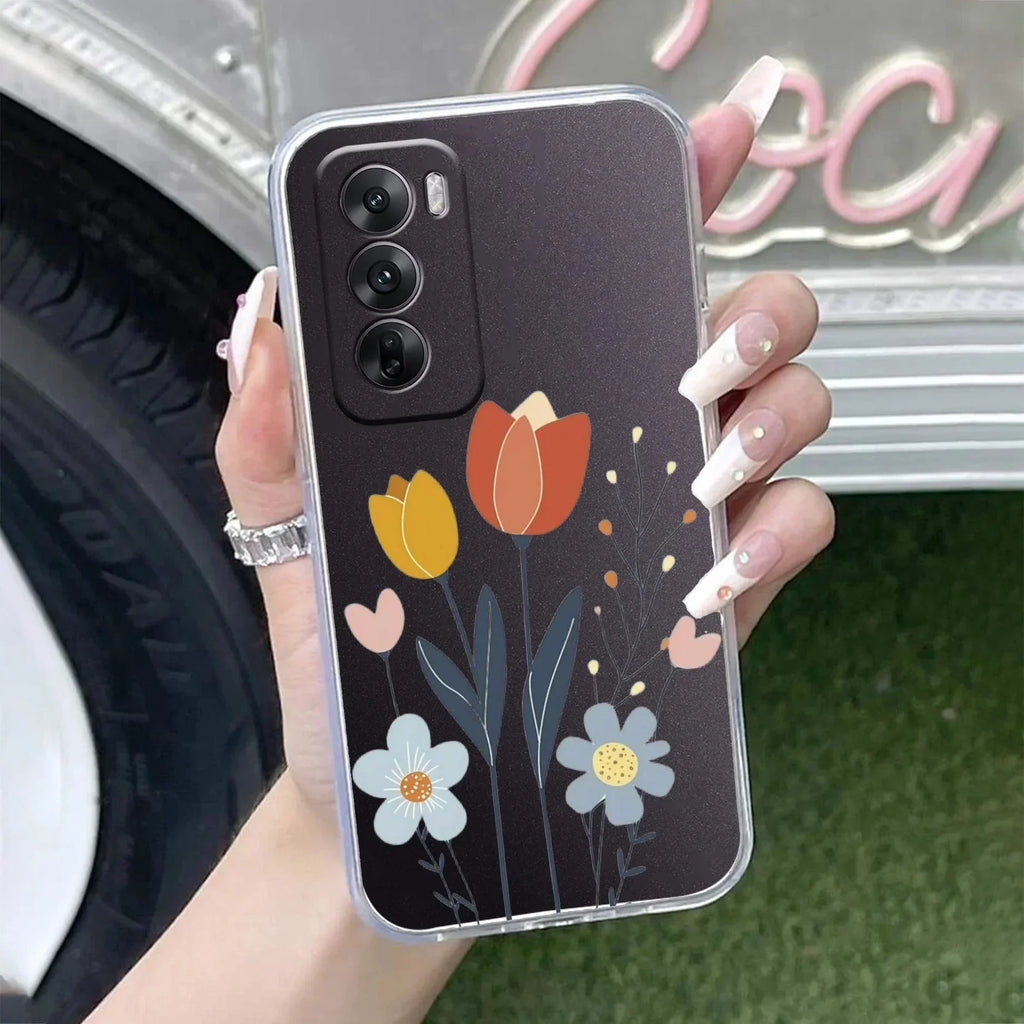 Minimal Flora Anti Yellow Case For Oppo Reno 12 Pro 5G