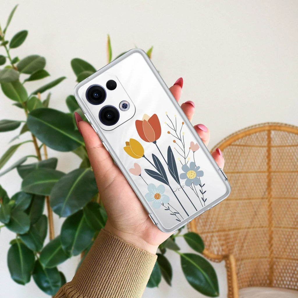 Minimal Flora Anti Yellow Case For Oppo Reno 13 5G