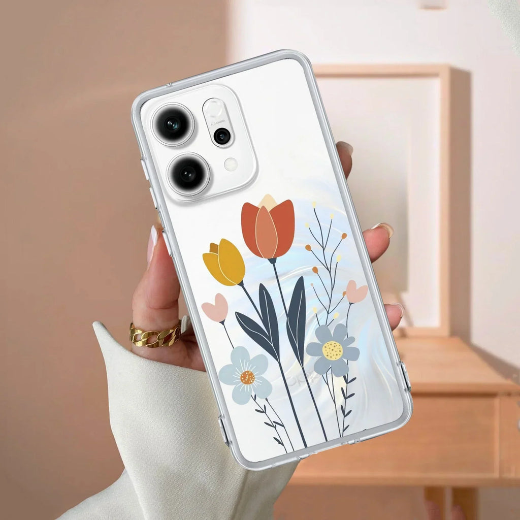 Minimal Flora Anti Yellow Case For OPPO Reno 14 Pro 5G
