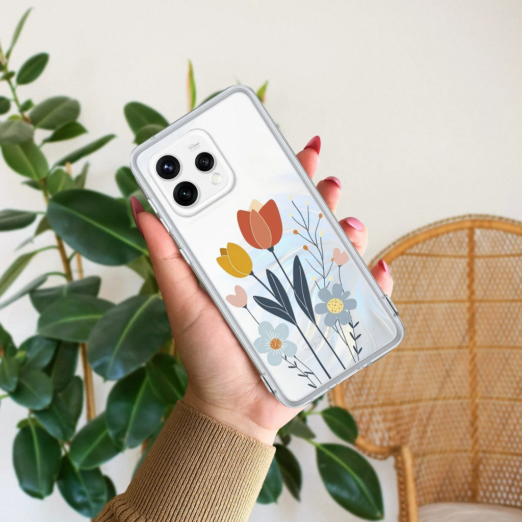 Minimal Flora Anti Yellow Case For Oppo Reno 15 5G