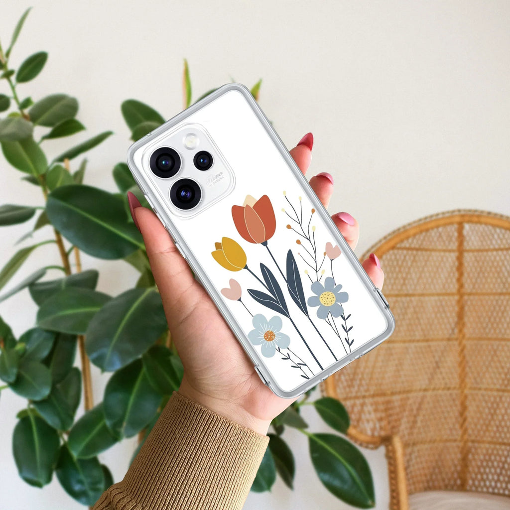 Minimal Flora Anti Yellow Case For Oppo Reno 15 Pro Mini 5G