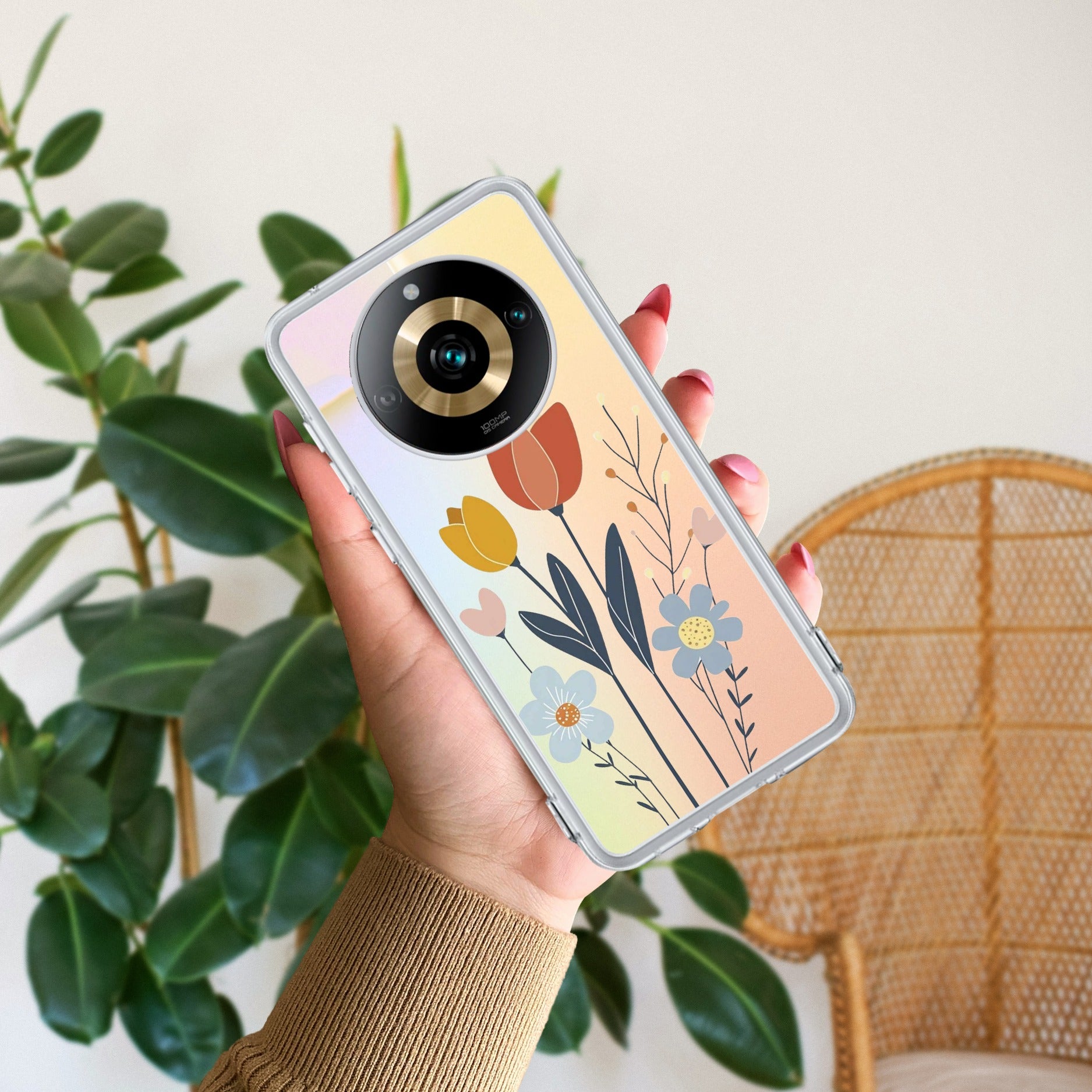 Minimal Flora Anti Yelllow Case For Realme 11 Pro Plus 5G