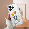 Minimal Flora Transparent Silicon Case For Realme 14x 5G