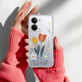 Minimal Flora Transparent Silicon Case For Realme P3 5G