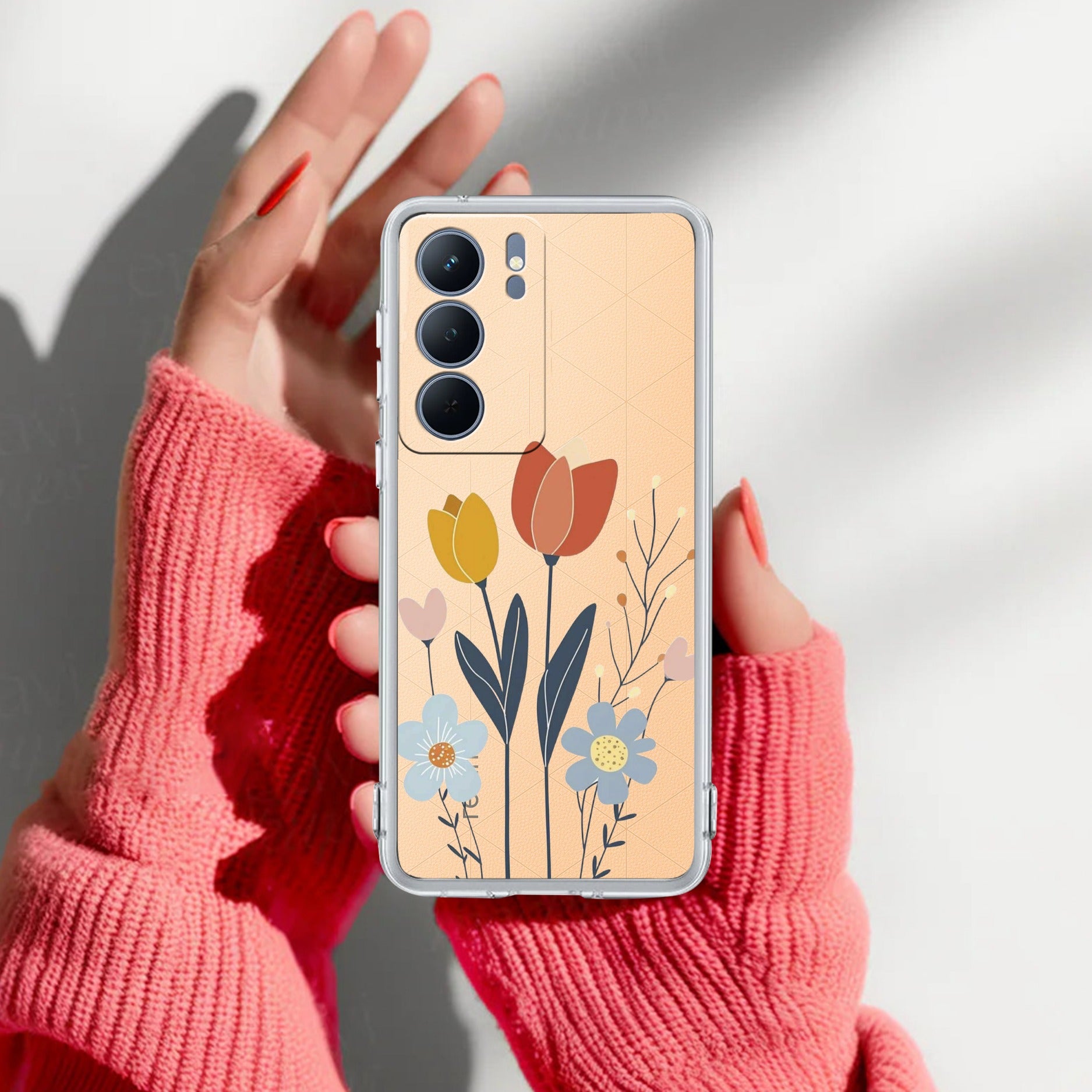 Minimal Flora Anti Yelllow Case For Realme Narzo 80x 5G
