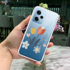 Minimal Flora Transparent Silicon Case For Redmi Note 11T 5G