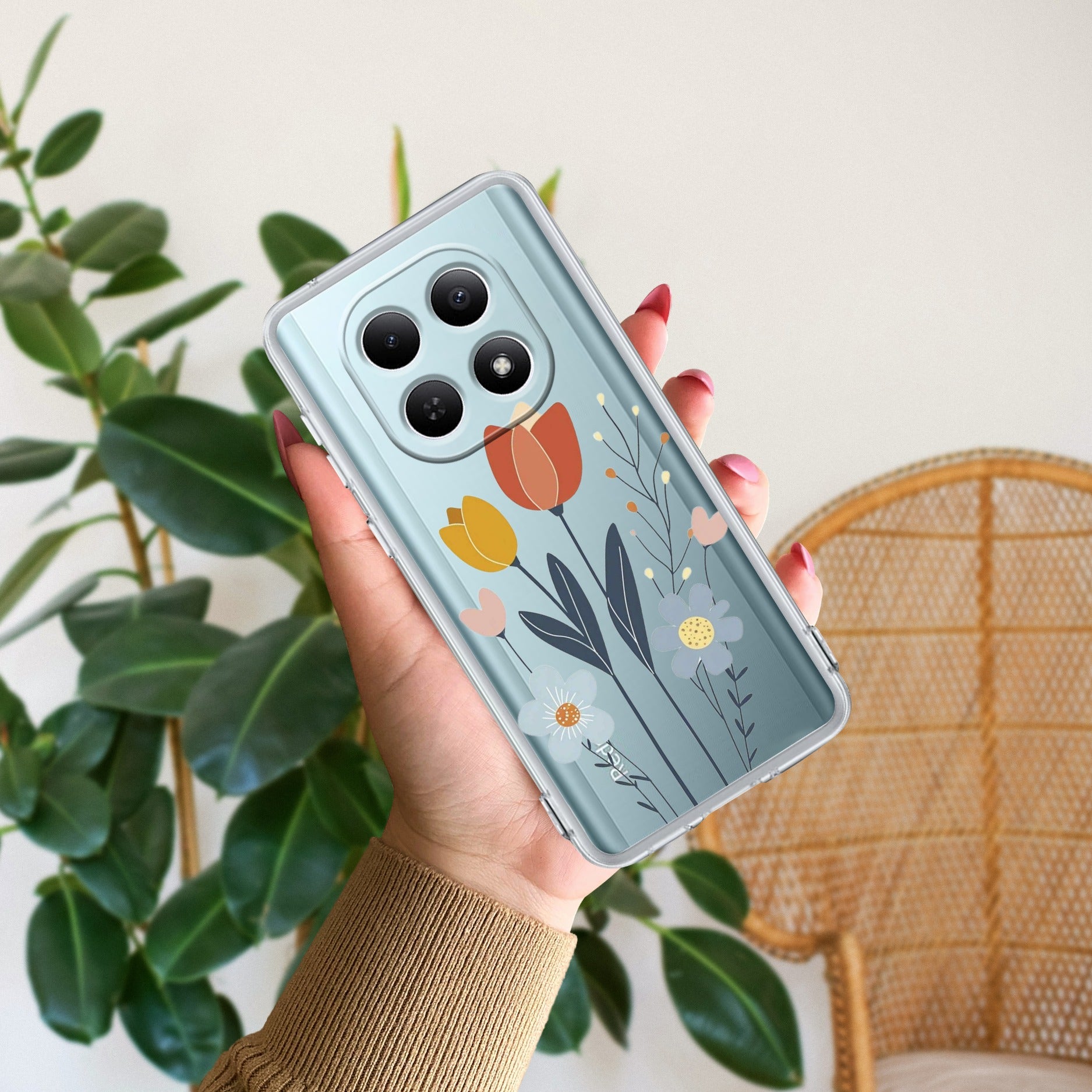 Minimal Flora Transparent Silicon Case For Redmi/Xiaomi
