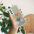 Minimal Flora Transparent Silicon Case For Samsung Galaxy S22 Plus 5G