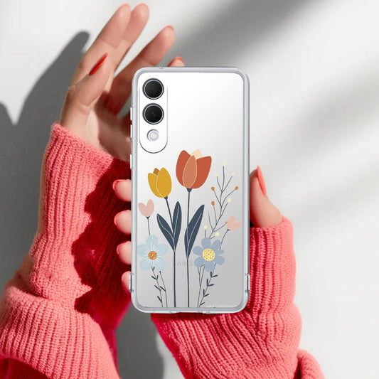 Minimal Flora Transparent Silicon Case For Samsung