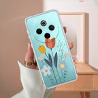 Minimal Flora Transparent Silicon Case For Vivo V29 5G