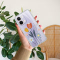 Minimal Flora Transparent Silicon Case For Vivo T5X 5G
