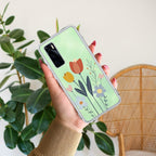 Minimal Flora Transparent Silicon Case For Vivo V20 SE
