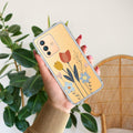 Minimal Flora Transparent Silicon Case For Vivo V23 5G