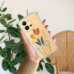 Minimal Flora Transparent Silicon Case For Vivo V25