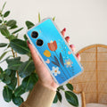 Minimal Flora Transparent Silicon Case For Vivo Y35