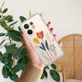 Minimal Flora Transparent Silicon Case For Vivo X60 Pro