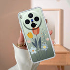 Minimal Flora Transparent Silicon Case For Vivo V23 5G