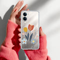 Minimal Flora Transparent Silicon Case For Vivo T4 Lite 5G