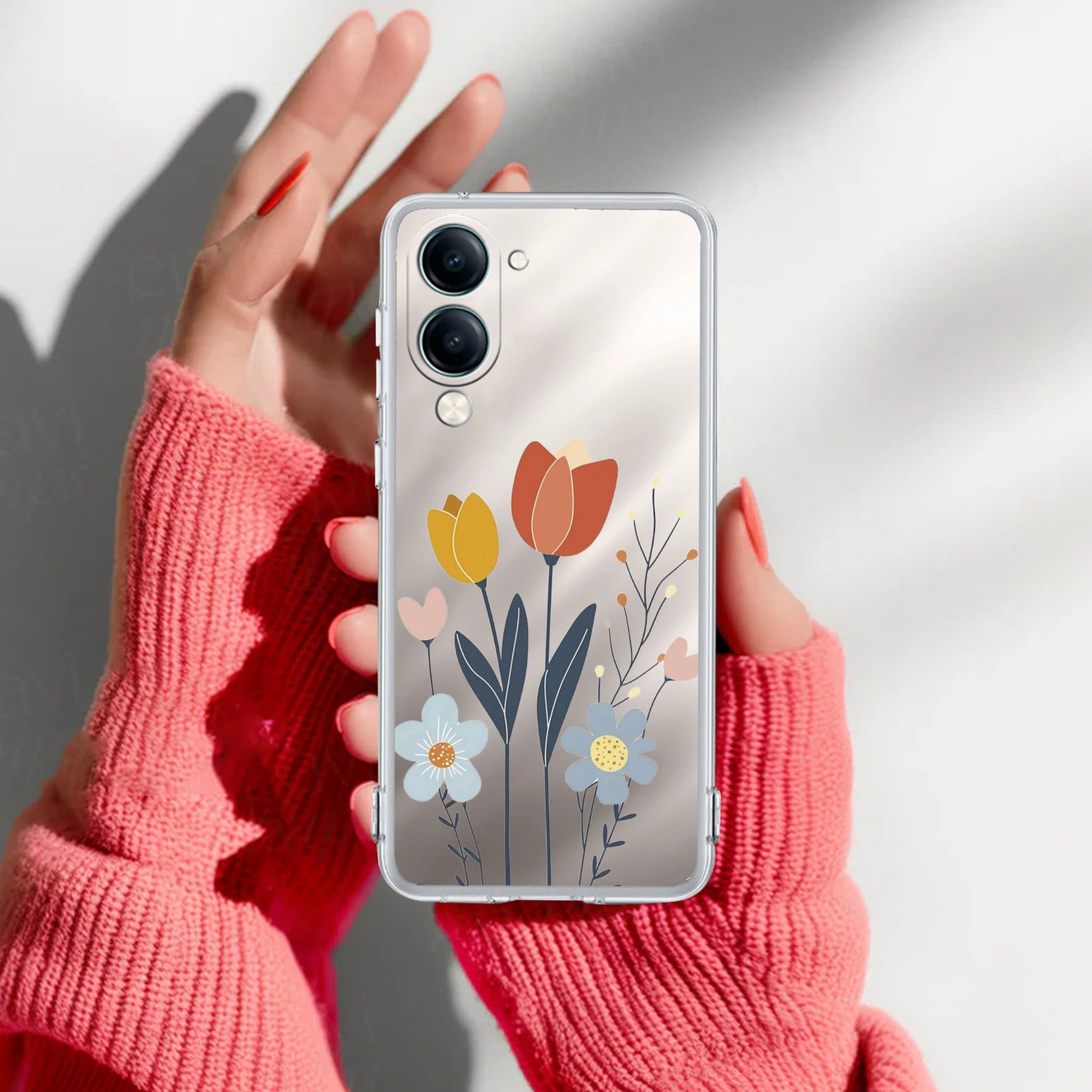 Minimal Flora Anti Yellow Case For Vivo T4 Lite 5G
