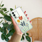 Minimal Flora Transparent Silicon Case For Vivo V20 SE