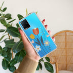 Minimal Flora Transparent Silicon Case For Vivo V30 5G
