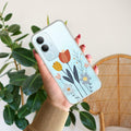 Minimal Flora Transparent Silicon Case For Vivo Y29 5G