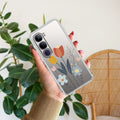 Minimal Flora Transparent Silicon Case For Vivo Y300 5G