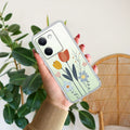 Minimal Flora Transparent Silicon Case For Vivo Y300 Plus 5G