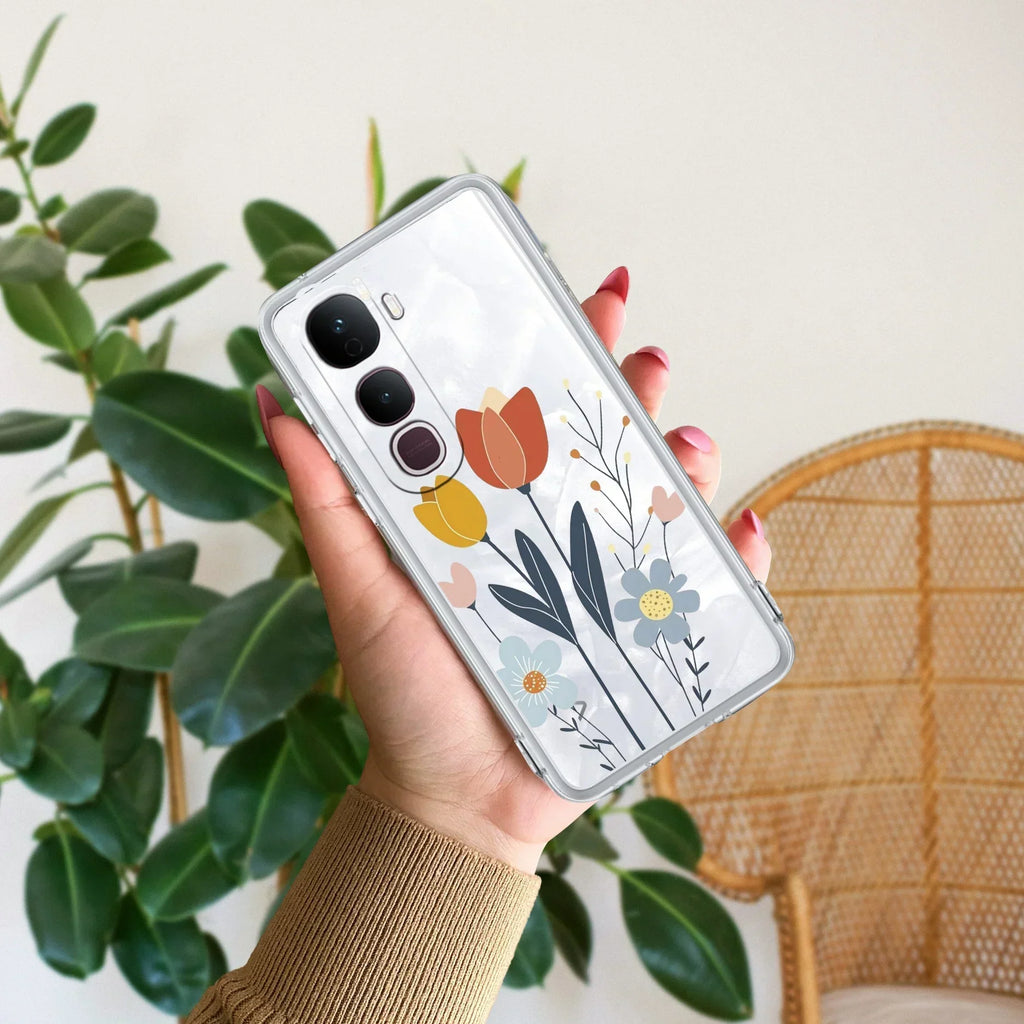 Minimal Flora Anti Yellow Case For Vivo Y400 5G