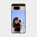 Mobile Girl Glass Case Cover For Google Pixel 8 5G