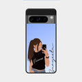 Mobile Girl Glass Case Cover For Google Pixel 8 Pro 5G