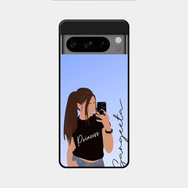 Mobile Girl Glass Case Cover For Google Pixel 8 Pro 5G