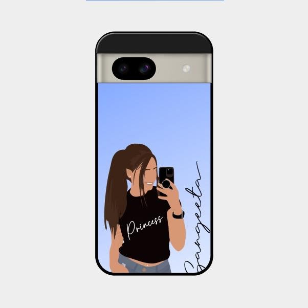 Mobile Girl Glass Case Cover For Google Pixel 8A 5G