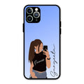 Mobile Girl Glass Case Cover For iPhone 11 Pro Max
