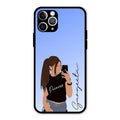 Mobile Girl Glass Case Cover For iPhone 11 Pro