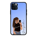 Mobile Girl Glass Case Cover For iPhone 12 Pro Max
