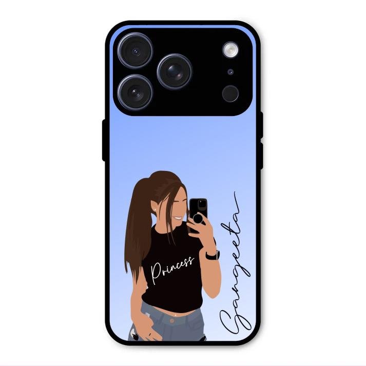 Mobile Girl Glass Case Cover For iPhone 17 Pro Max