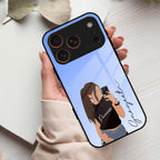 Mobile Girl Glass Case Cover For iPhone 17 Pro