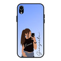 Mobile Girl Glass Case Cover For iPhone XR