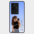 Mobile Girl Glass Case Cover For Iqoo 11 5G