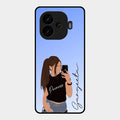 Mobile Girl Glass Case Cover For Iqoo Neo 10R 5G